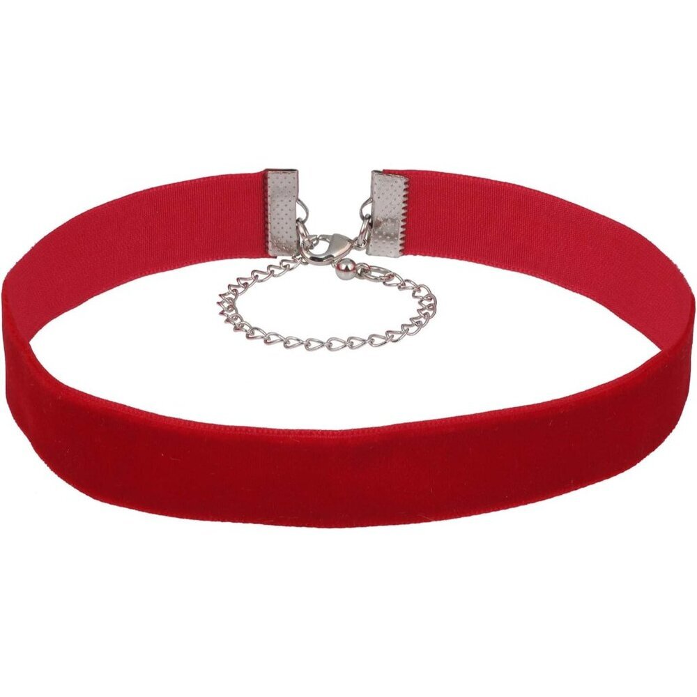 1.6cm 20pcs Red Velvet Chokers Vintage Necklace for Women With Extension XL-1002
